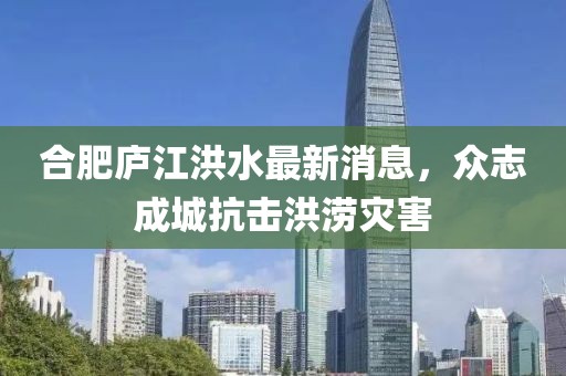 合肥庐江洪水最新消息，众志成城抗击洪涝灾害