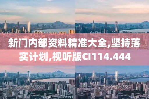 新门内部资料精准大全,坚持落实计划,视听版CI114.444