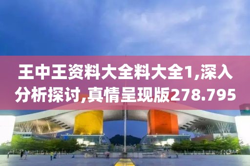 王中王资料大全料大全1,深入分析探讨,真情呈现版278.795