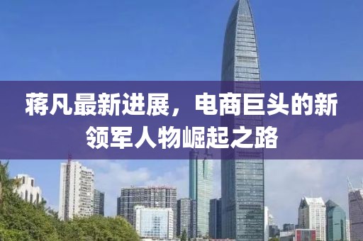 蒋凡最新进展，电商巨头的新领军人物崛起之路