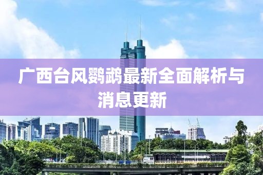 广西台风鹦鹉最新全面解析与消息更新