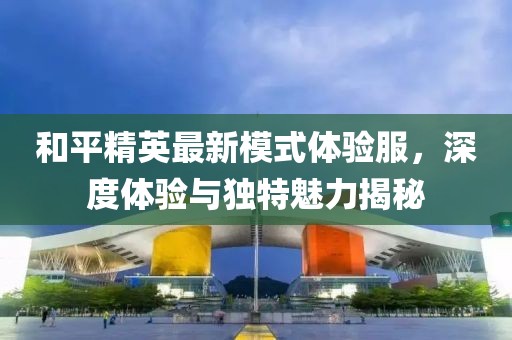 和平精英最新模式体验服，深度体验与独特魅力揭秘