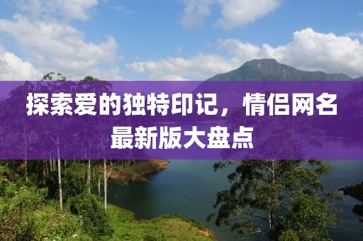 探索爱的独特印记，情侣网名最新版大盘点