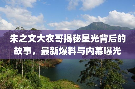 朱之文大衣哥揭秘星光背后的故事，最新爆料与内幕曝光