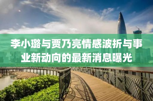 李小璐与贾乃亮情感波折与事业新动向的最新消息曝光