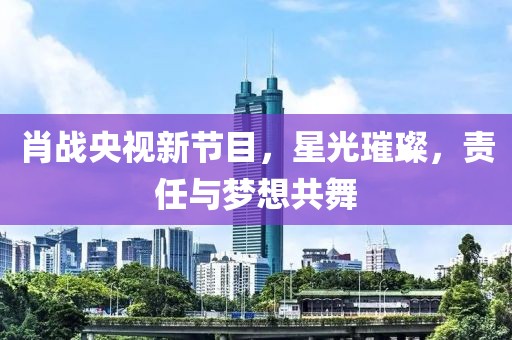 肖战央视新节目，星光璀璨，责任与梦想共舞