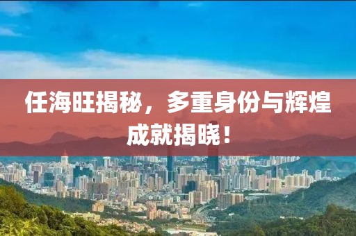 任海旺揭秘，多重身份与辉煌成就揭晓！