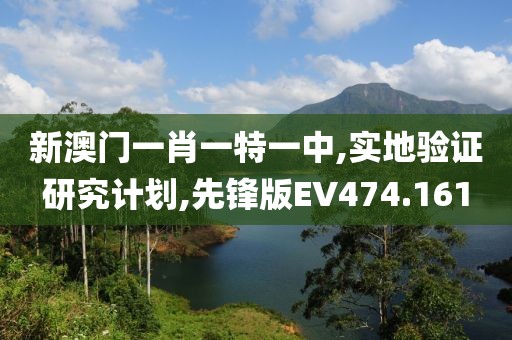 新澳门一肖一特一中,实地验证研究计划,先锋版EV474.161