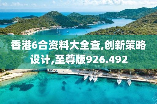 香港6合资料大全查,创新策略设计,至尊版926.492