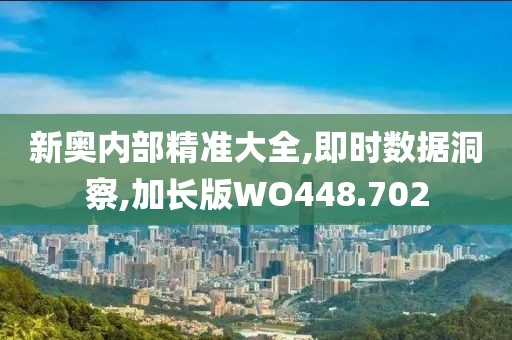 新奥内部精准大全,即时数据洞察,加长版WO448.702