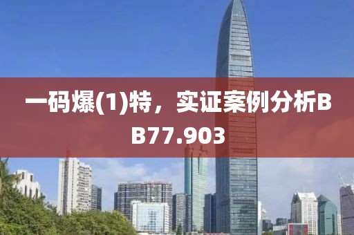 一码爆(1)特，实证案例分析BB77.903