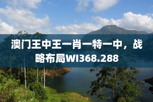 澳门王中王一肖一特一中，战略布局WI368.288
