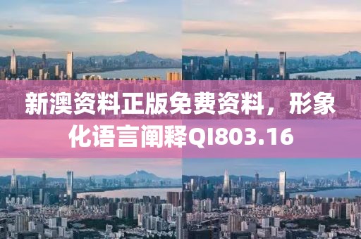 新澳资料正版免费资料，形象化语言阐释QI803.16