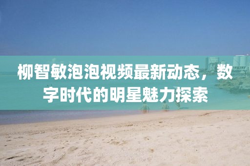 柳智敏泡泡视频最新动态，数字时代的明星魅力探索