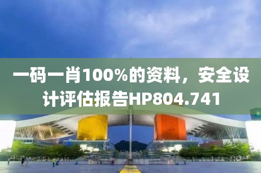 一码一肖100%的资料，安全设计评估报告HP804.741