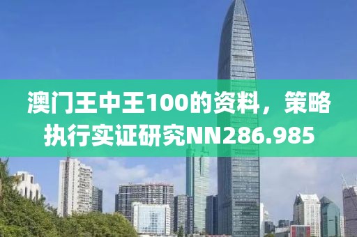澳门王中王100的资料，策略执行实证研究NN286.985