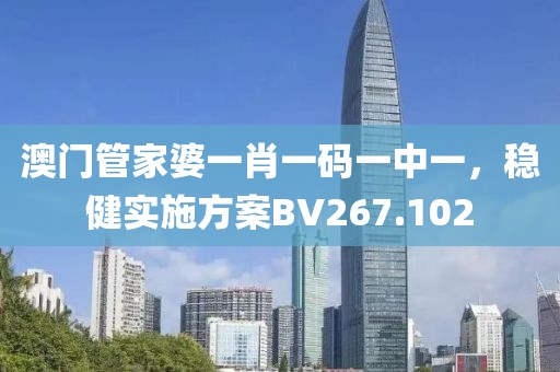 澳门管家婆一肖一码一中一，稳健实施方案BV267.102