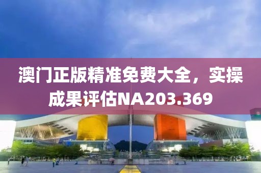 澳门正版精准免费大全，实操成果评估NA203.369