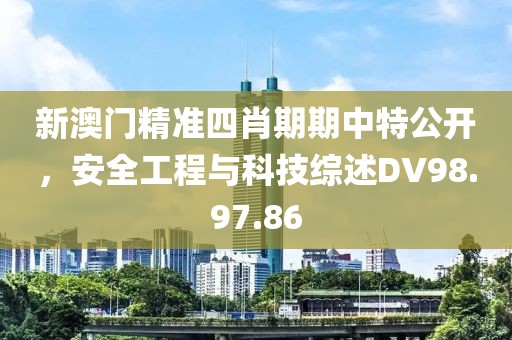新澳门精准四肖期期中特公开，安全工程与科技综述DV98.97.86