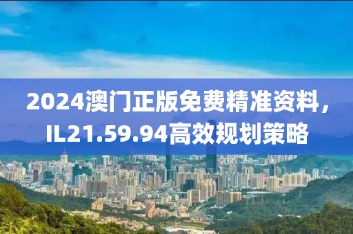 2024澳门正版免费精准资料，IL21.59.94高效规划策略
