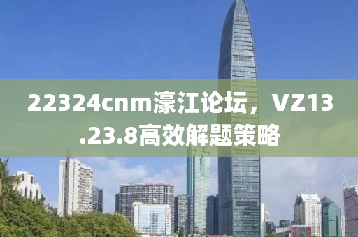 22324cnm濠江论坛，VZ13.23.8高效解题策略