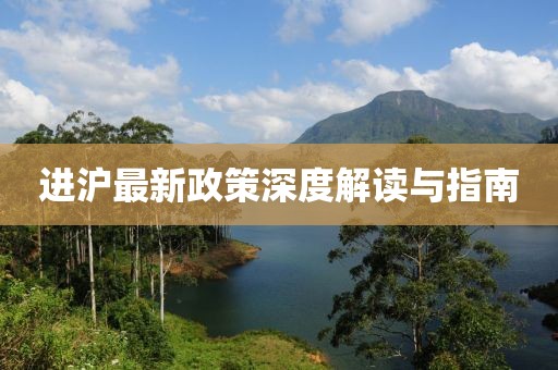 进沪最新政策深度解读与指南