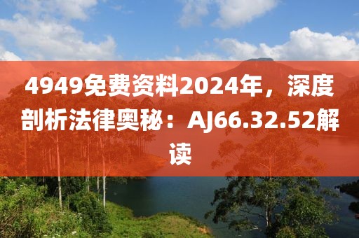 4949免费资料2024年，深度剖析法律奥秘：AJ66.32.52解读