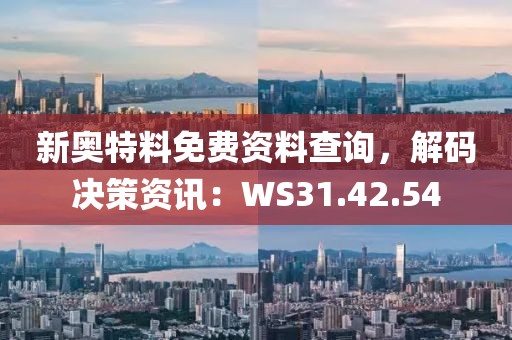 新奥特料免费资料查询，解码决策资讯：WS31.42.54
