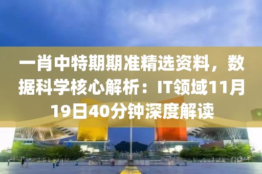 一肖中特期期准精选资料，数据科学核心解析：IT领域11月19日40分钟深度解读