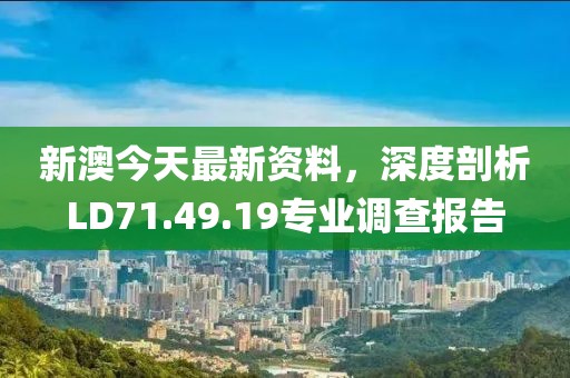 新澳今天最新资料，深度剖析LD71.49.19专业调查报告