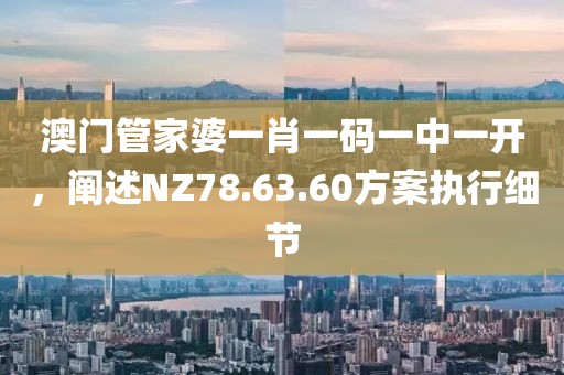 澳门管家婆一肖一码一中一开，阐述NZ78.63.60方案执行细节