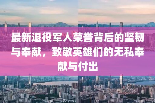 最新退役军人荣誉背后的坚韧与奉献，致敬英雄们的无私奉献与付出