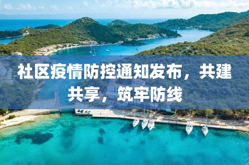 社区疫情防控通知发布，共建共享，筑牢防线