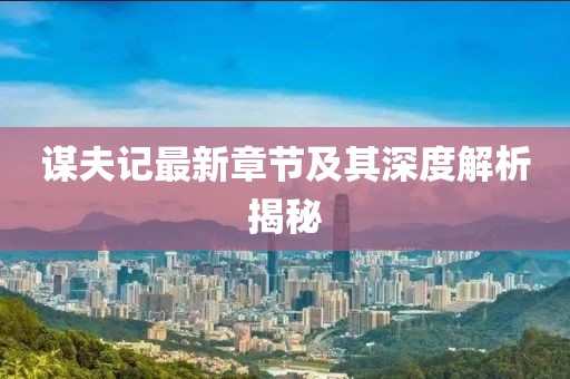 谋夫记最新章节及其深度解析揭秘