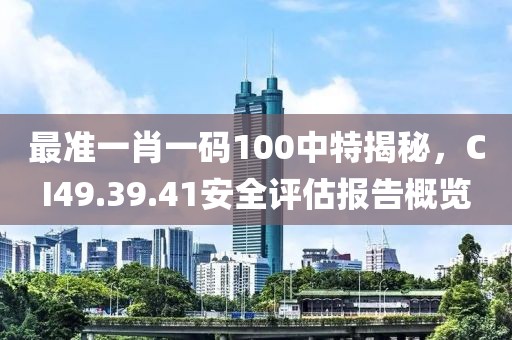最准一肖一码100中特揭秘，CI49.39.41安全评估报告概览