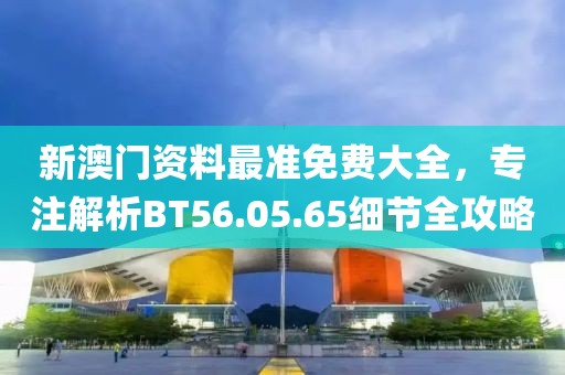 新澳门资料最准免费大全，专注解析BT56.05.65细节全攻略