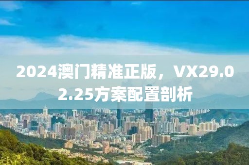 2024澳门精准正版，VX29.02.25方案配置剖析