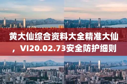 黄大仙综合资料大全精准大仙，VI20.02.73安全防护细则