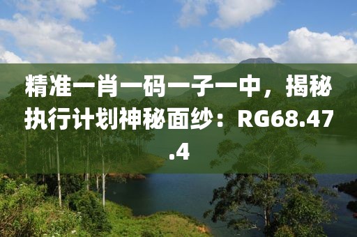 精准一肖一码一子一中，揭秘执行计划神秘面纱：RG68.47.4