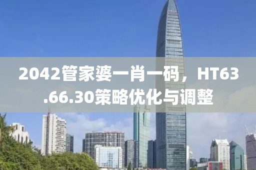 2042管家婆一肖一码，HT63.66.30策略优化与调整