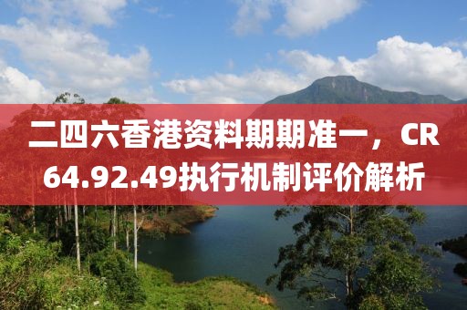 二四六香港资料期期准一，CR64.92.49执行机制评价解析
